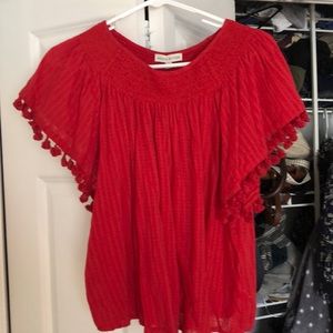 NWT Moon River Red Summer Top